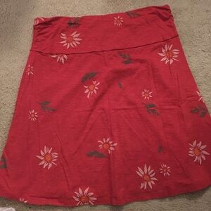 Floral Red Skirt